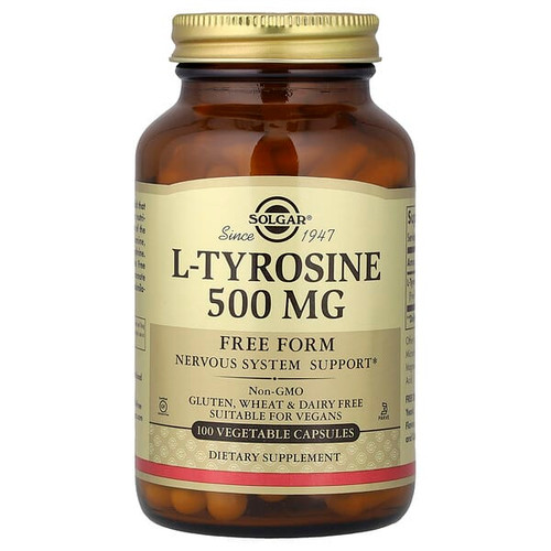 <img alt="Solgar, L-Tyrosine, 500 mg, 100 Vegetable Capsules" title="Solgar, L-Tyrosine, 500 mg, 100 Vegetable Capsules,033984027619"