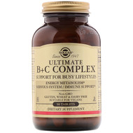 <img alt="Solgar, Ultimate B+C Complex, 90 Tablets" title="Solgar, Ultimate B+C Complex, 90 Tablets,033984027725"