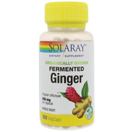 <img alt="Solaray, Organically Grown Fermented Ginger, 400 mg, 100 VegCaps" title="Solaray, Organically Grown Fermented Ginger, 400 mg, 100 VegCaps,076280386875"