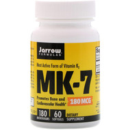<img alt="Jarrow Formulas, MK-7, Most Active Form of Vitamin K2, 180 mcg, 60 Softgels" title="Jarrow Formulas, MK-7, Most Active Form of Vitamin K2, 180 mcg, 60 Softgels,790011300137"