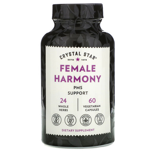 <img alt="Crystal Star, Female Harmony, 60 Veggie Caps" title="Crystal Star, Female Harmony, 60 Veggie Caps,747889023002"