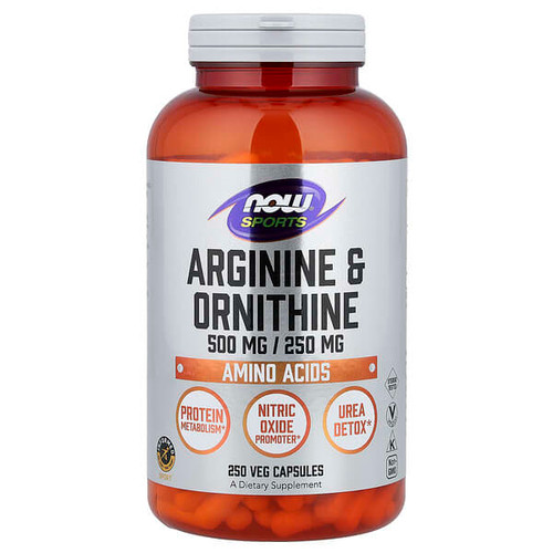<img alt="NOW Foods, Sports, Arginine & Ornithine, 250 Veg Capsules" title="NOW Foods, Sports, Arginine & Ornithine, 250 Veg Capsules,733739000422"