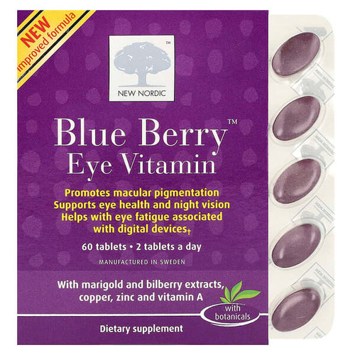 <img alt="New Nordic, Blue Berry, Eye Vitamin, 60 Tablets" title="New Nordic, Blue Berry, Eye Vitamin, 60 Tablets,741805717402"