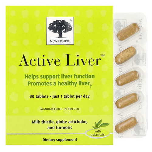 <img alt="New Nordic, Active Liver, 30 Tablets" title="New Nordic, Active Liver, 30 Tablets,741805919554"
