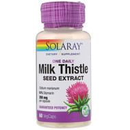 <img alt="Solaray, Milk Thistle Seed Extract, One Daily, 350 mg, 60 VegCaps" title="Solaray, Milk Thistle Seed Extract, One Daily, 350 mg, 60 VegCaps,076280106794"
