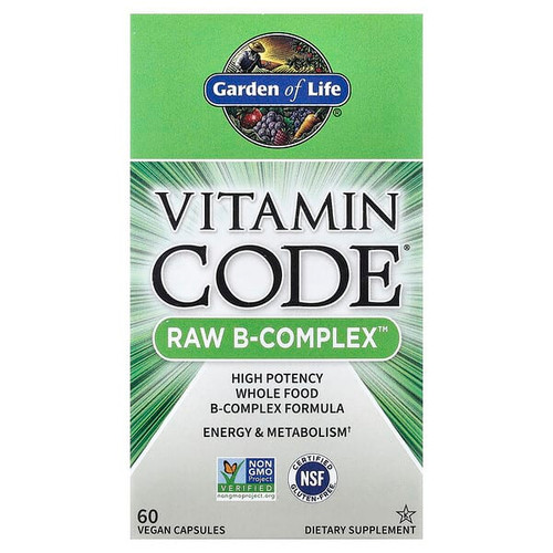<img alt="Garden of Life, Vitamin Code, RAW B-Complex, 60 Vegan Capsules" title="Garden of Life, Vitamin Code, RAW B-Complex, 60 Vegan Capsules,658010113809"