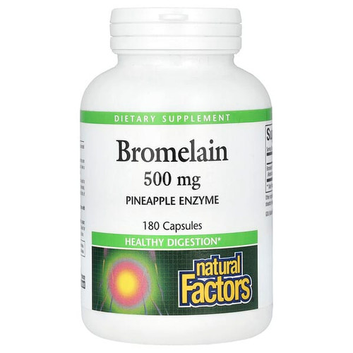 <img alt="Natural Factors, Bromelain, 500 mg, 180 Capsules" title="Natural Factors, Bromelain, 500 mg, 180 Capsules,068958017365"