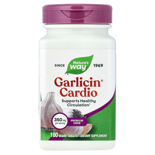 <img alt="Natures Way, Garlicin Cardio, 350 mg, 180 Vegan Tablets" title="Natures Way, Garlicin Cardio, 350 mg, 180 Vegan Tablets,033674150672"