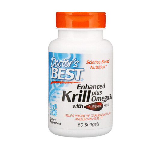 <img alt="Doctors Best, Enhanced Krill Plus Omega3s with Superba Krill, 60 Softgels" title="Doctors Best, Enhanced Krill Plus Omega3s with Superba Krill, 60 Softgels,753950002340"