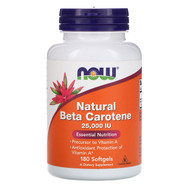 <img alt="Now Foods, Natural Beta Carotene, 25,000 IU, 180 Softgels" title="Now Foods, Natural Beta Carotene, 25,000 IU, 180 Softgels,733739003225"