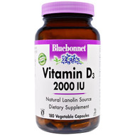 <img alt="Bluebonnet Nutrition, Vitamin D3, 2000 IU, 180 Veggie Caps" title="Bluebonnet Nutrition, Vitamin D3, 2000 IU, 180 Veggie Caps,743715003156"