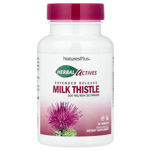 <img alt="NaturesPlus, Herbal Actives, Milk Thistle, Extended Release, 500 mg, 30 Tablets" title="NaturesPlus, Herbal Actives, Milk Thistle, Extended Release, 500 mg, 30 Tablets,097467073425"