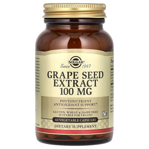 <img alt="Solgar, Grape Seed Extract, 100 mg, 60 Vegetable Capsules" title="Solgar, Grape Seed Extract, 100 mg, 60 Vegetable Capsules,033984013568"