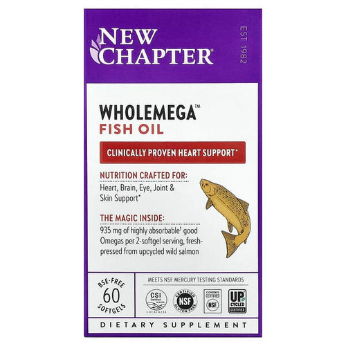 <img alt="New Chapter, Wholemega Fish Oil, 60 Softgels" title="New Chapter, Wholemega Fish Oil, 60 Softgels,727783050021"