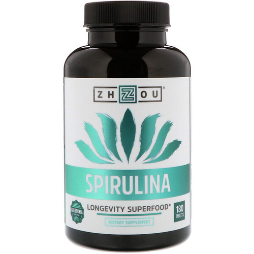 <img alt="Zhou Nutrition, Spirulina, Longevity Superfood, 180 Tablets" title="Zhou Nutrition, Spirulina, Longevity Superfood, 180 Tablets,859805006331"