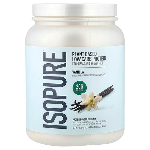 <img alt="Isopure, Plant Based Low Carb Protein Powder, Vanilla, 1.23 lb (560 g)" title="Isopure, Plant Based Low Carb Protein Powder, Vanilla, 1.23 lb (560 g),089094025427"