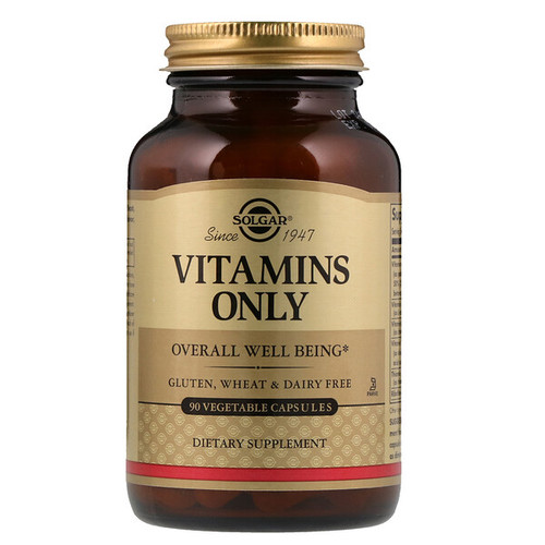 <img alt="Solgar, Vitamins Only, 90 Vegetable Capsules" title="Solgar, Vitamins Only, 90 Vegetable Capsules,033984028128"