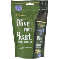 Carlson Labs, Olive Your Heart, Olive Oil & Fish Oil, Garlic Flavor, 1,480 mg, 15 Packets, 15 ml Each