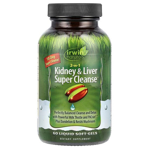 <img alt="Irwin Naturals, 2-In-1 Kidney & Liver Super Cleanse, 60 Liquid Soft-Gels" title="Irwin Naturals, 2-In-1 Kidney & Liver Super Cleanse, 60 Liquid Soft-Gels,710363594572"