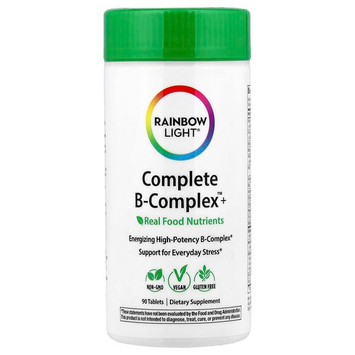 <img alt="Rainbow Light, Complete B-Complex+, 90 Tablets" title="Rainbow Light, Complete B-Complex+, 90 Tablets,021888100316"