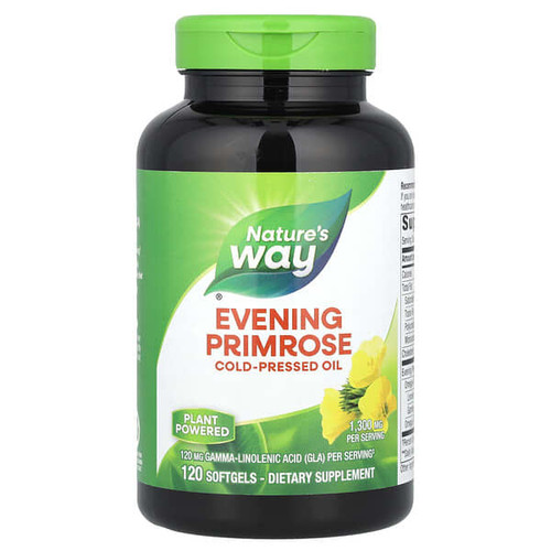 <img alt="Natures Way, Evening Primrose, Cold-Pressed Oil, 1,300 mg, 120 Softgels" title="Natures Way, Evening Primrose, Cold-Pressed Oil, 1,300 mg, 120 Softgels,033674154199"