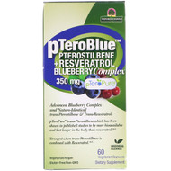 Genceutic Naturals, pTeroBlue, Pterostilbene + Resveratrol, 350 mg, 60 Vegetarian Capsules