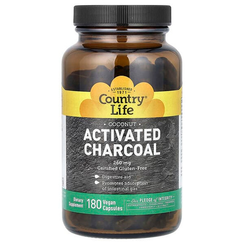 <img alt="Country Life, Activated Charcoal, Coconut, 180 Vegan Capsules (260 mg per Capsule)" title="Country Life, Activated Charcoal, Coconut, 180 Vegan Capsules (260 mg per Capsule),015794034933"
