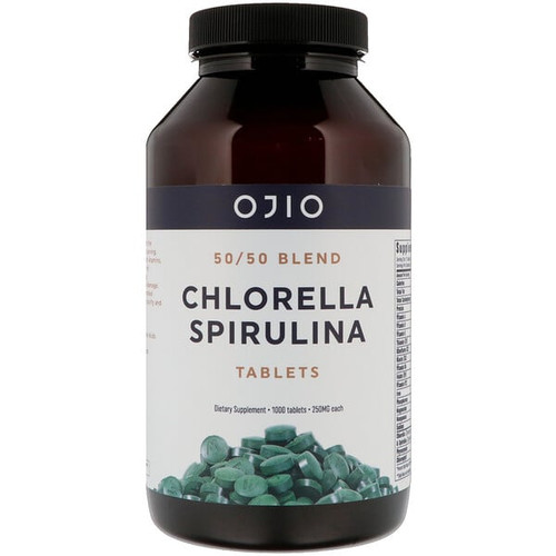 <img alt="Ojio, Chlorella Spirulina, 50/50 Blend, 250 mg , 1000 Tablets" title="Ojio, Chlorella Spirulina, 50/50 Blend, 250 mg , 1000 Tablets,845772003121"