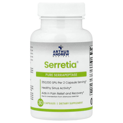 <img alt="Arthur Andrew Medical, Serretia, Pure Serrapeptase, 30 Capsules (125,000 SPU per Capsule)" title="Arthur Andrew Medical, Serretia, Pure Serrapeptase, 30 Capsules (125,000 SPU per Capsule),855571001617"