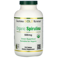 <img alt="California Gold Nutrition, Organic Spirulina, USDA Certified, 500 mg, 720 Tablets" title="California Gold Nutrition, Organic Spirulina, USDA Certified, 500 mg, 720 Tablets,898220011766"