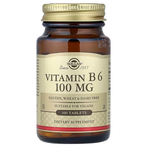 <img alt="Solgar, Vitamin B6, 100 mg, 100 Tablets" title="Solgar, Vitamin B6, 100 mg, 100 Tablets,033984031203"