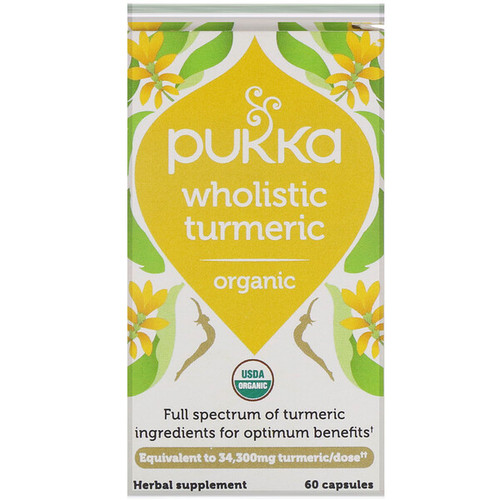 <img alt="Pukka Herbs, Organic Wholistic Turmeric, 60 Capsules" title="Pukka Herbs, Organic Wholistic Turmeric, 60 Capsules,813026020644"