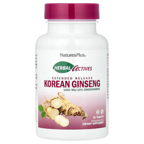 <img alt="NaturesPlus, Herbal Actives, Korean Ginseng, Extended Release, 1,000 mg, 30 Tablets" title="NaturesPlus, Herbal Actives, Korean Ginseng, Extended Release, 1,000 mg, 30 Tablets,097467073388"