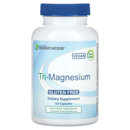 <img alt="Nutra BioGenesis, Tri-Magnesium, 120 Capsules (100 mg per Capsule)" title="Nutra BioGenesis, Tri-Magnesium, 120 Capsules (100 mg per Capsule),812806102389"
