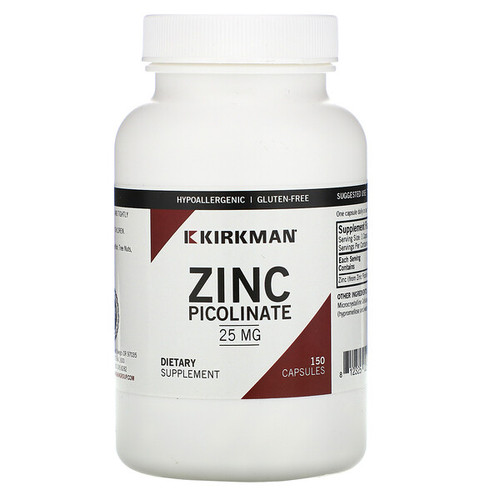 <img alt="Kirkman Labs, Zinc Picolinate, 25 mg, 150 Capsules" title="Kirkman Labs, Zinc Picolinate, 25 mg, 150 Capsules,812325021642"