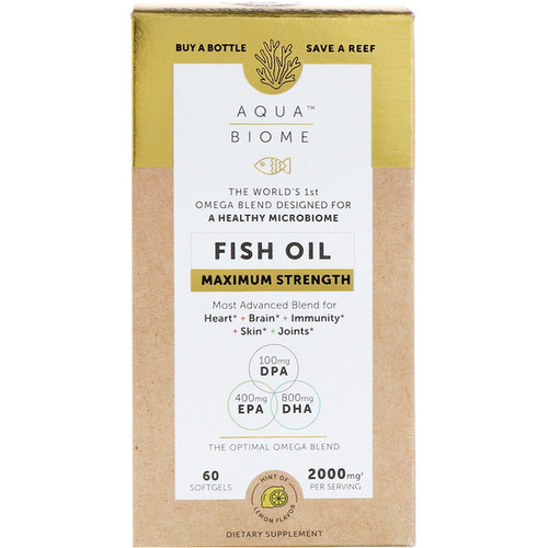 <img alt="Enzymedica, Aqua Biome, Fish Oil, Maximum Strength, Lemon Flavor, 60 Softgels" title="Enzymedica, Aqua Biome, Fish Oil, Maximum Strength, Lemon Flavor, 60 Softgels,670480100127"