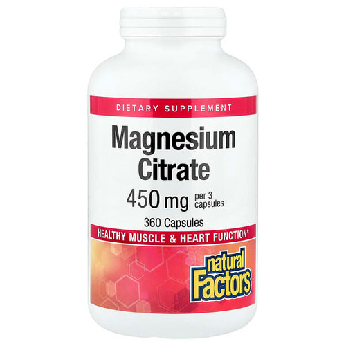 <img alt="Natural Factors, Magnesium Citrate, 360 Capsules (150 mg per Capsule)" title="Natural Factors, Magnesium Citrate, 360 Capsules (150 mg per Capsule),068958016559"