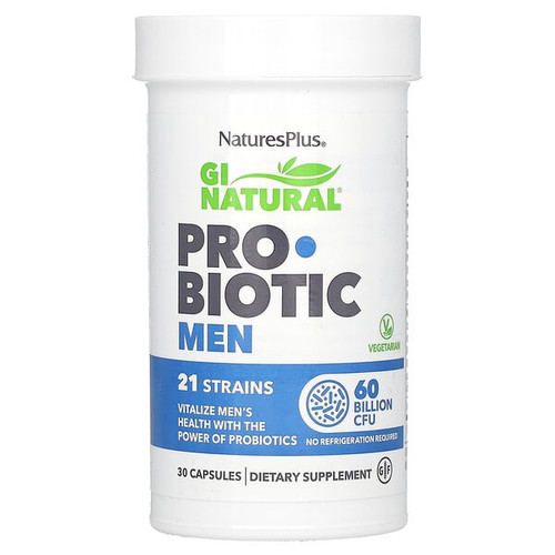 <img alt="NaturesPlus, GI Natural, Probiotic Men, 60 Billion CFU, 30 Capsules" title="NaturesPlus, GI Natural, Probiotic Men, 60 Billion CFU, 30 Capsules,097467439047"