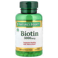 <img alt="Natures Bounty, Biotin, 5,000 mcg, 150 Rapid Release Softgels" title="Natures Bounty, Biotin, 5,000 mcg, 150 Rapid Release Softgels,074312296192"