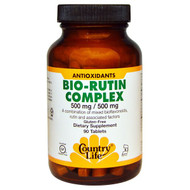 <img alt="Country Life, Bio-Rutin Complex, 500 mg / 500 mg, 90 Tablets" title="Country Life, Bio-Rutin Complex, 500 mg / 500 mg, 90 Tablets,015794073413"