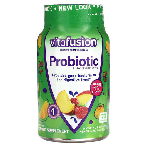 <img alt="VitaFusion, Probiotic Gummies, Berry, Peach & Mango, 70 Gummies" title="VitaFusion, Probiotic Gummies, Berry, Peach & Mango, 70 Gummies,027917001234"
