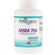 Nutricology, MSM 750, 150 Vegetarian Capsules
