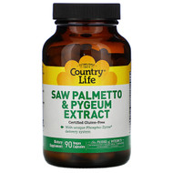 <img alt="Country Life, Saw Palmetto & Pygeum Extract, 90 Vegetarian Capsules" title="Country Life, Saw Palmetto & Pygeum Extract, 90 Vegetarian Capsules,015794019008"