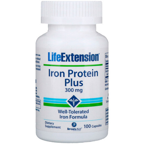 <img alt="Life Extension, Iron Protein Plus, 300 mg, 100 Capsules" title="Life Extension, Iron Protein Plus, 300 mg, 100 Capsules,737870167716"