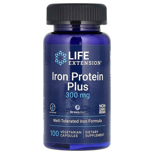 <img alt="Life Extension, Iron Protein Plus, IronAid, 300 mg, 100 Vegetarian Capsules" title="Life Extension, Iron Protein Plus, IronAid, 300 mg, 100 Vegetarian Capsules,737870167716"