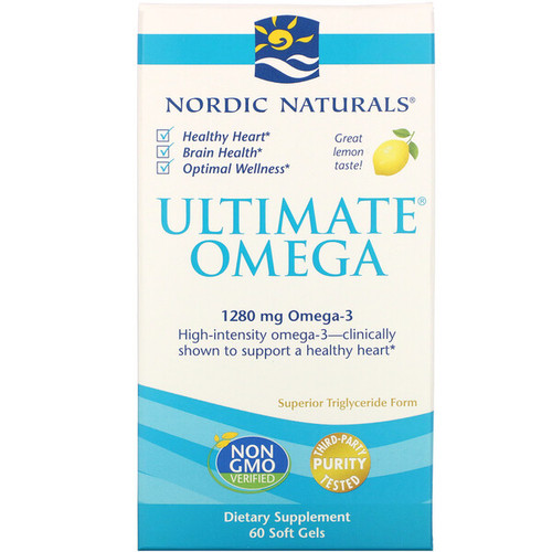<img alt="Nordic Naturals, Ultimate Omega, Lemon, 1,280 mg, 60 Soft Gels" title="Nordic Naturals, Ultimate Omega, Lemon, 1,280 mg, 60 Soft Gels,768990017902"