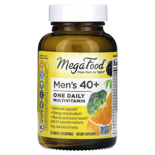 <img alt="MegaFood, Men 40+ One Daily Multivitamin, 30 Tablets" title="MegaFood, Men 40+ One Daily Multivitamin, 30 Tablets,051494102688"