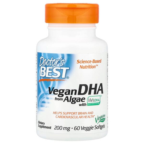 <img alt="Doctors Best, Vegan DHA from Algae with Lifes DHA , 200 mg, 60 Veggie Softgels" title="Doctors Best, Vegan DHA from Algae with Lifes DHA , 200 mg, 60 Veggie Softgels,753950002968"