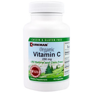 <img alt="Kirkman Labs, Organic Vitamin C, 250 mg, 90 Capsules" title="Kirkman Labs, Organic Vitamin C, 250 mg, 90 Capsules,812325024285"