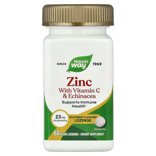 <img alt="Natures Way, Zinc with Vitamin C & Echinacea, Wild Berry, 60 Vegan Lozenges" title="Natures Way, Zinc with Vitamin C & Echinacea, Wild Berry, 60 Vegan Lozenges,033674410929"